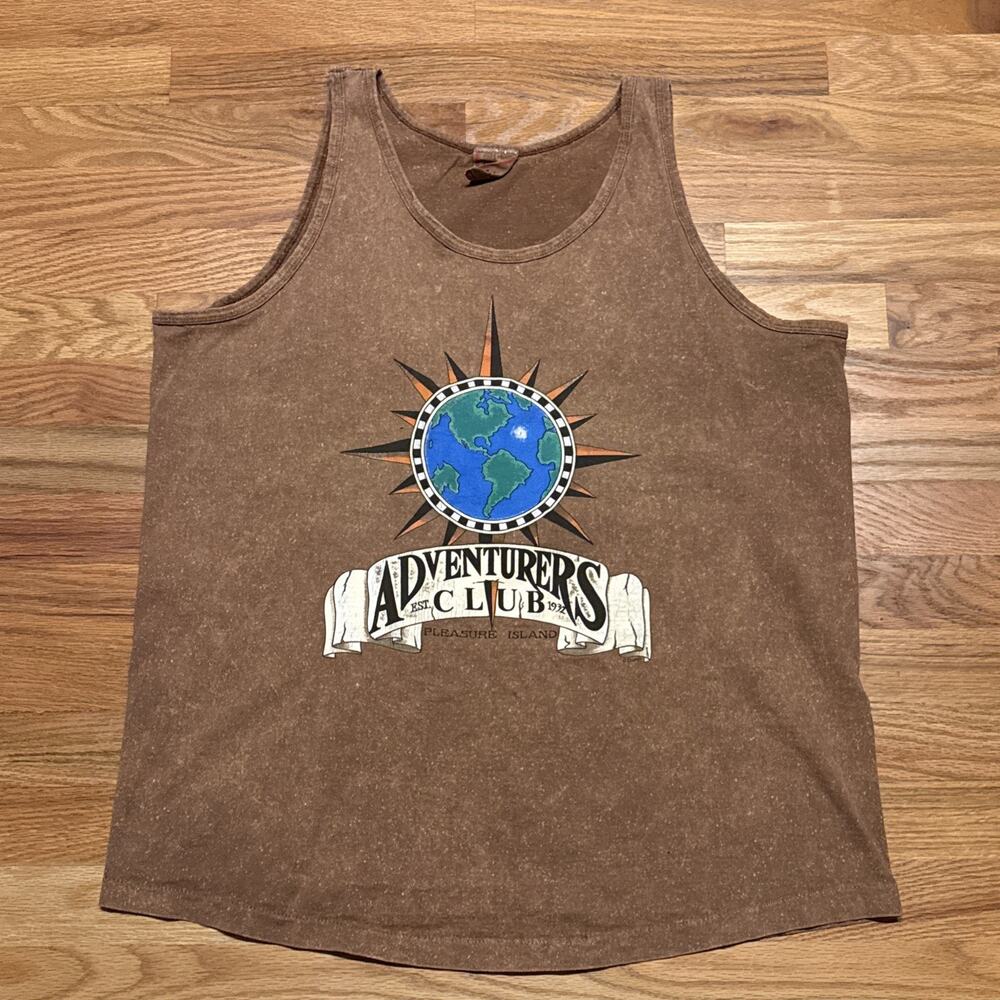 RARE 90s Disney Adventures Club At Pleasure Island Tank Top Men’s Size XL